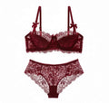 Lace Embroidered Bra - Plus Size C/D Cup
