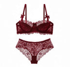 Lace Embroidered Bra - Plus Size C/D Cup