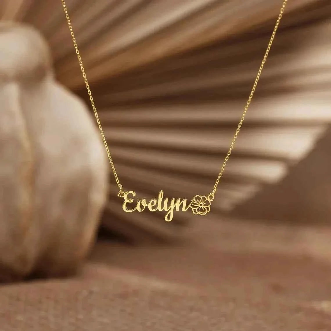 Customized Birthday Flower Name Clavicle Chain - Summer Travel