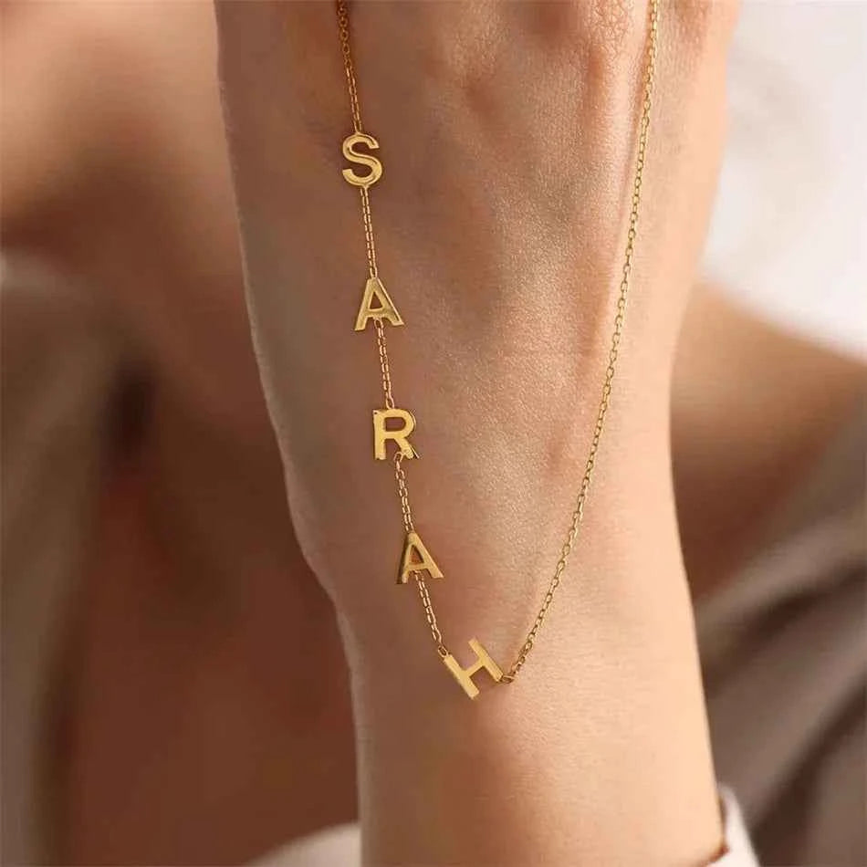 Initial Letter Name Pendant Necklace - Mother's Day Gift