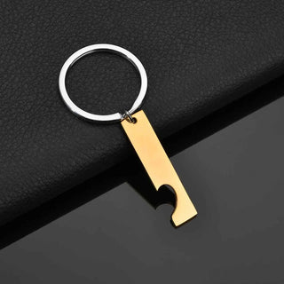 Custom Text Square Keychain - Engrave Name Date Sentence