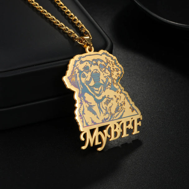 Engrave Picture Custom Name Choker Necklace - Family Gift - SHOPPERS' CASTLE