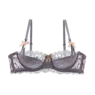 Lace Embroidered Bra - Plus Size C/D Cup