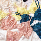 Luxury Rhinestone French Lace Bra & Thong Set
