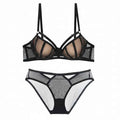 Bandage Thick Padded Push-Up Bra Set - Plus Size D Cup