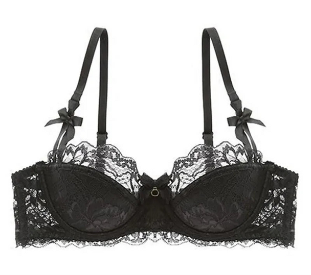 Lace Embroidered Bra - Plus Size C/D Cup - SHOPPERS' CASTLE