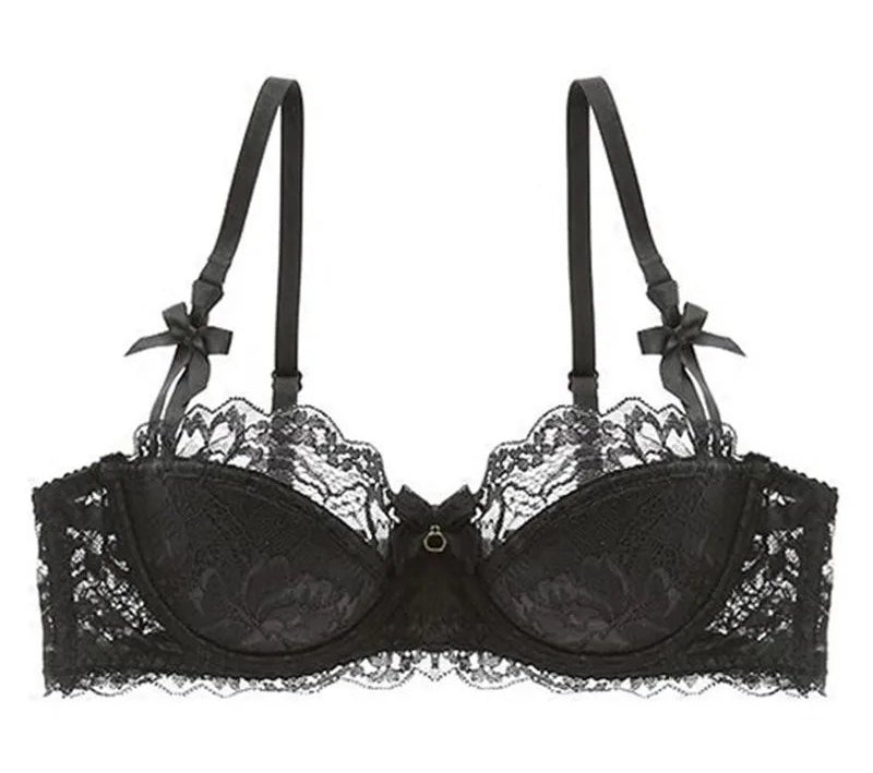 Lace Embroidered Bra - Plus Size C/D Cup - SHOPPERS' CASTLE