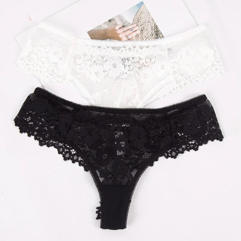 New Women Sexy Lace Panties Underwear Female Low-Rise Culottes Femme Bragas Mujer Cotton Crotch Breathable Lace Lingerie Panty - SHOPPERS' CASTLE