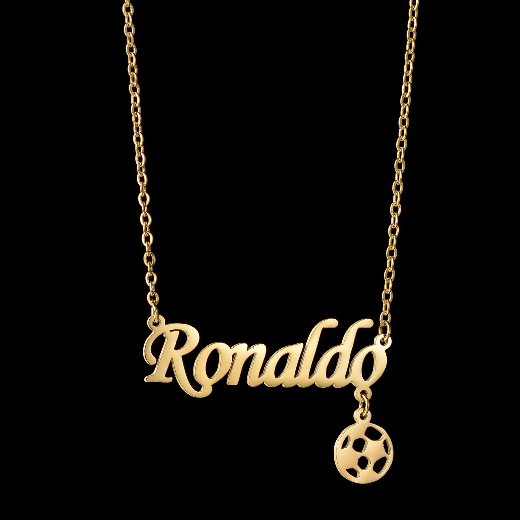 Personalized Name Football Sports Necklace - Baseball Pendant - SHOPPERS' CASTLE