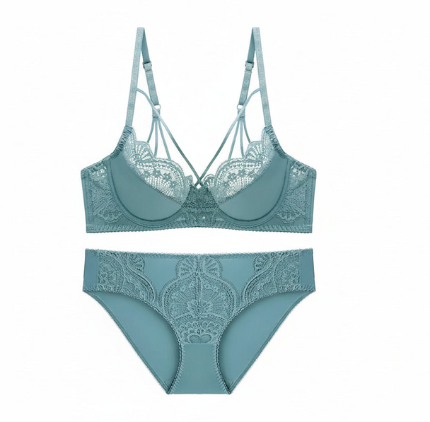 Bandage Ultra-Thin Lace Bra Set - Plus Size - SHOPPERS' CASTLE