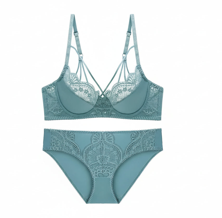 Bandage Ultra-Thin Lace Bra Set - Plus Size - SHOPPERS' CASTLE